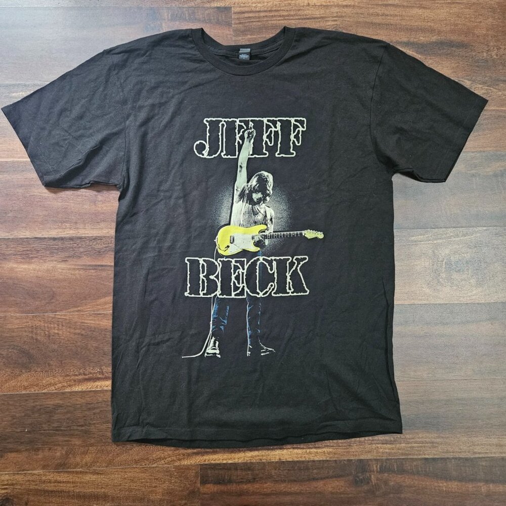 Jeff Beck 2018 Tour Dates Concert t shirt Men's Large - 2-sided